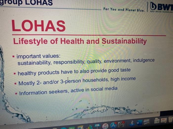 Task From the Marketing Case BWT each student may