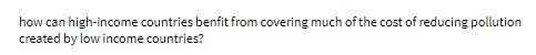 how can high-income countries benfit from
