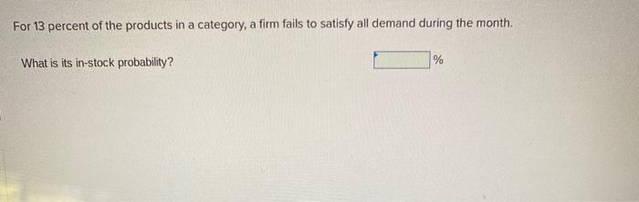 For 13 percent of the products in a category, a