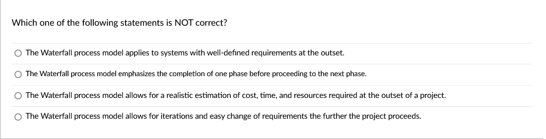 Which one of the following statements is NOT