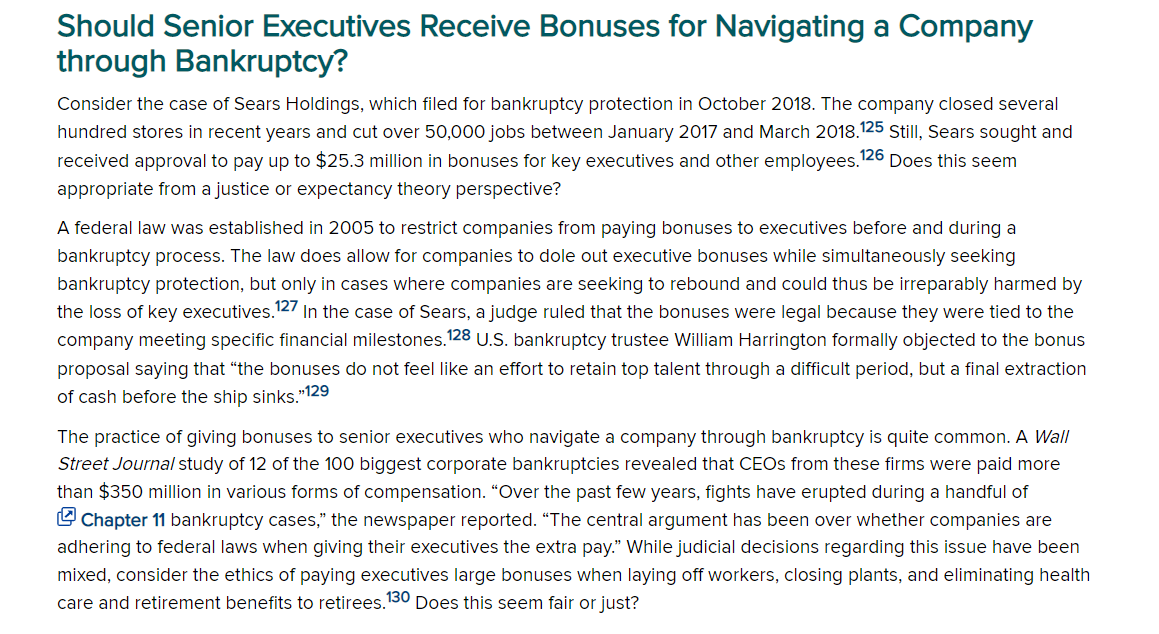 Legal/Ethic Scenario Should Senior Executives