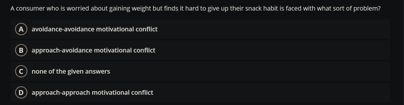 A consumer who is worried about gaining weight