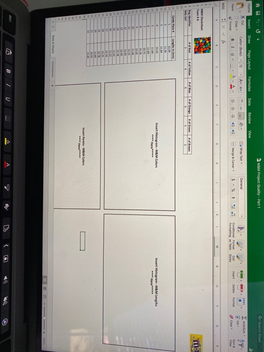 Part 1. Please help! M&M Analysis: Tools of