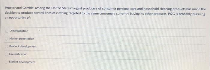 Proctor and Gamble, among the United States