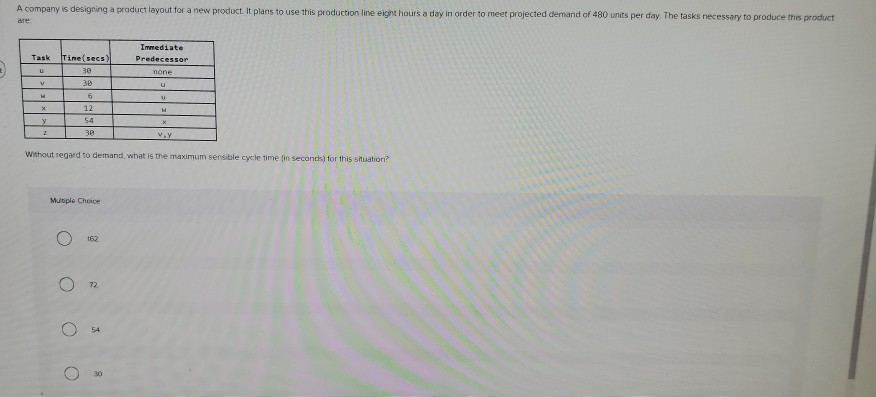 A company is designing a product layout for a new