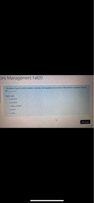 Ons Management Fall20 The te fout is what we Stone