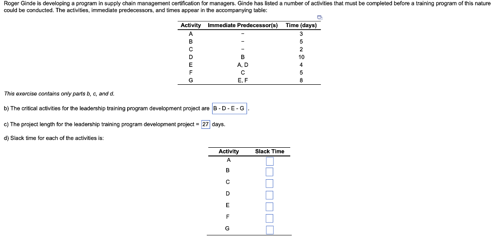 This exercise contains only parts b,cr and d. b)