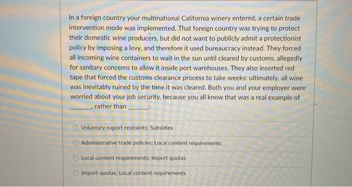 In a foreign country your multinational