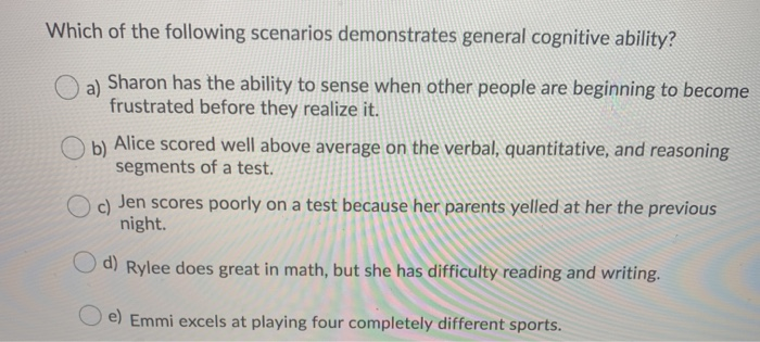 Which of the following scenarios demonstrates