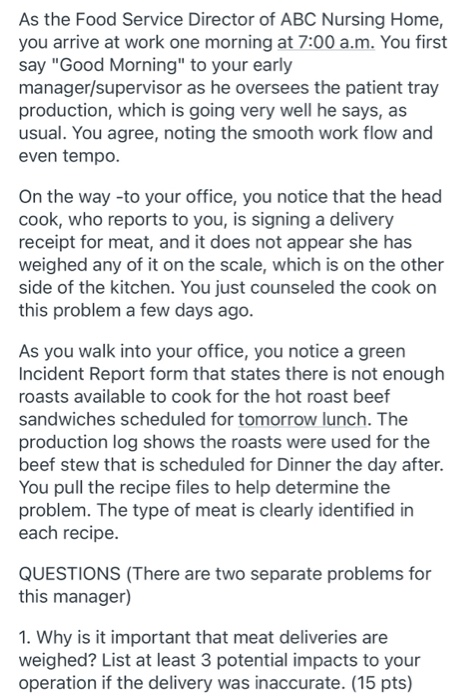 Please answer all six questions with details.