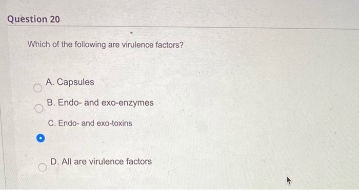 20. 21. 26. 31. Question 20 Which of the