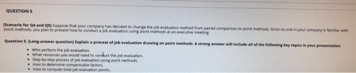 [Scenario for Q4 and Q5] Suppose that your