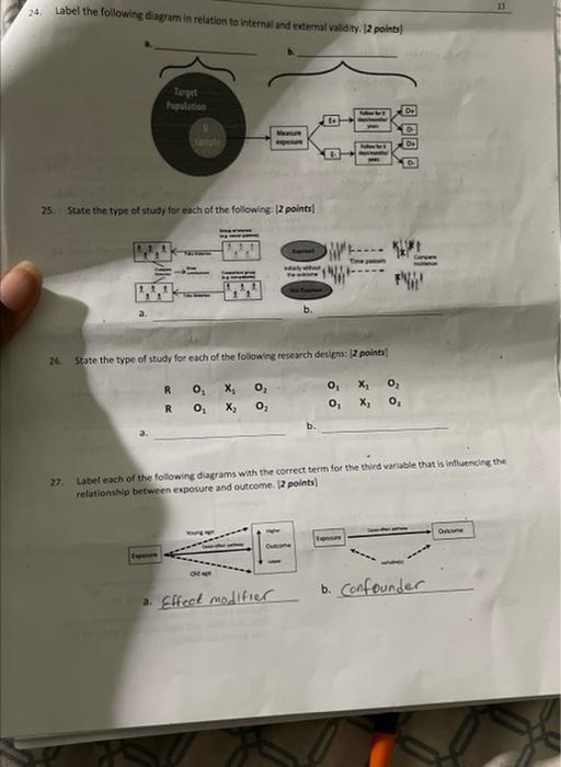 Answer question 24,25,and 26 24) label the