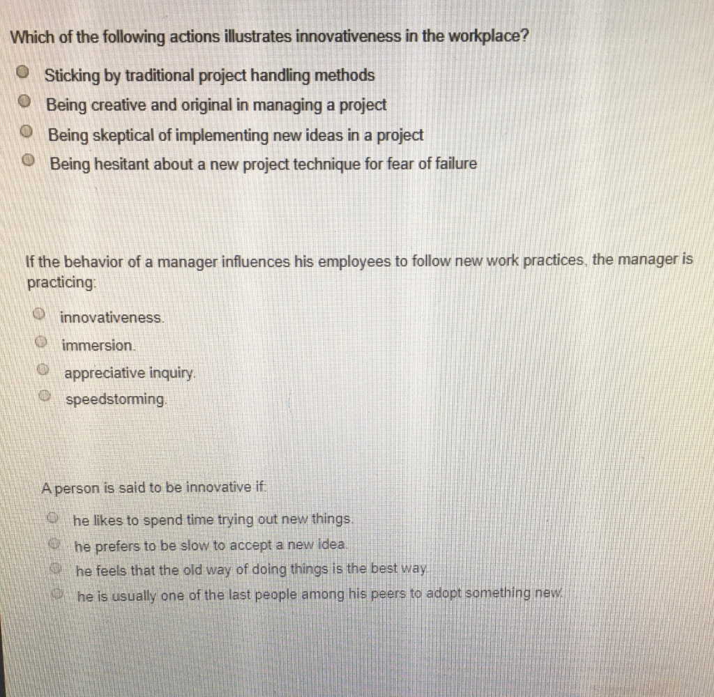 Which of the following actions illustrates