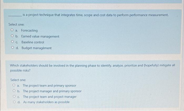 is a project technique that integrates time scope