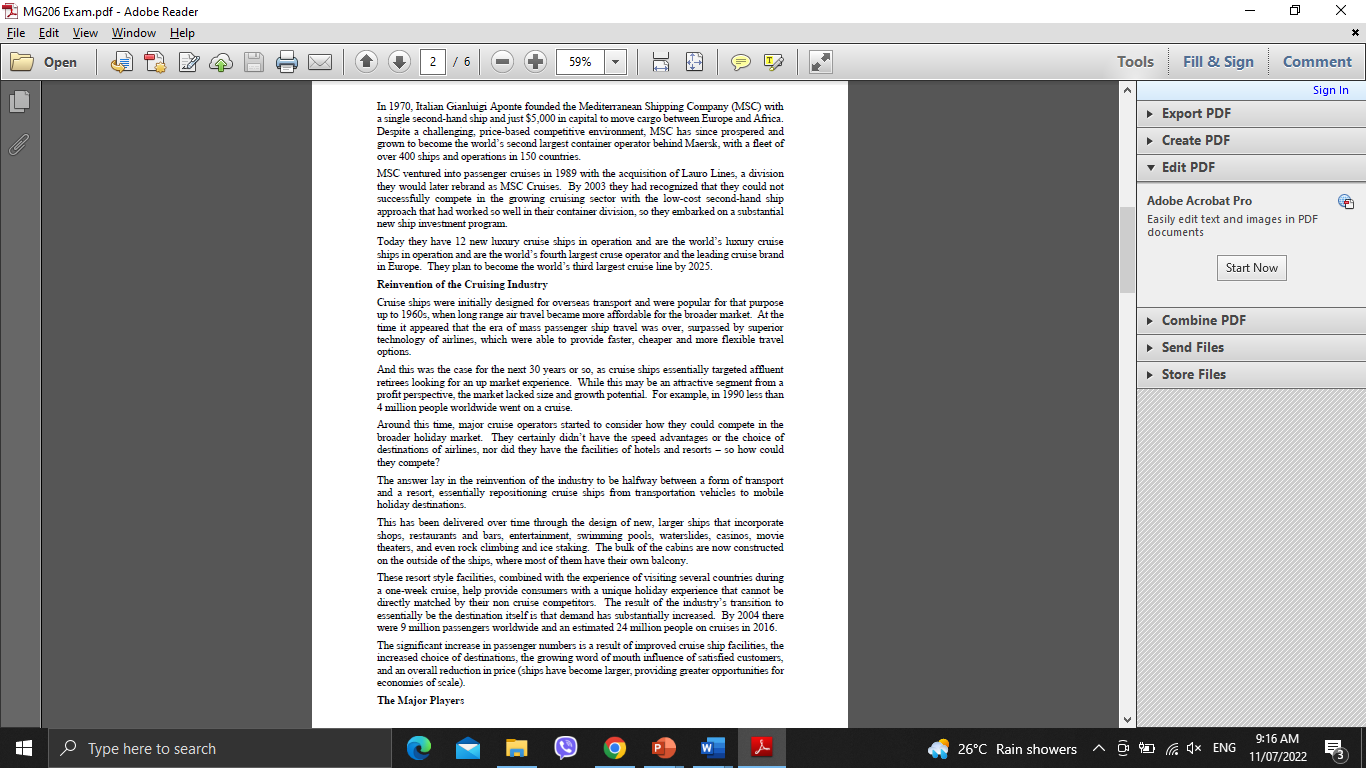 MG206 Exam.pdf - Adobe Reader File Edit View