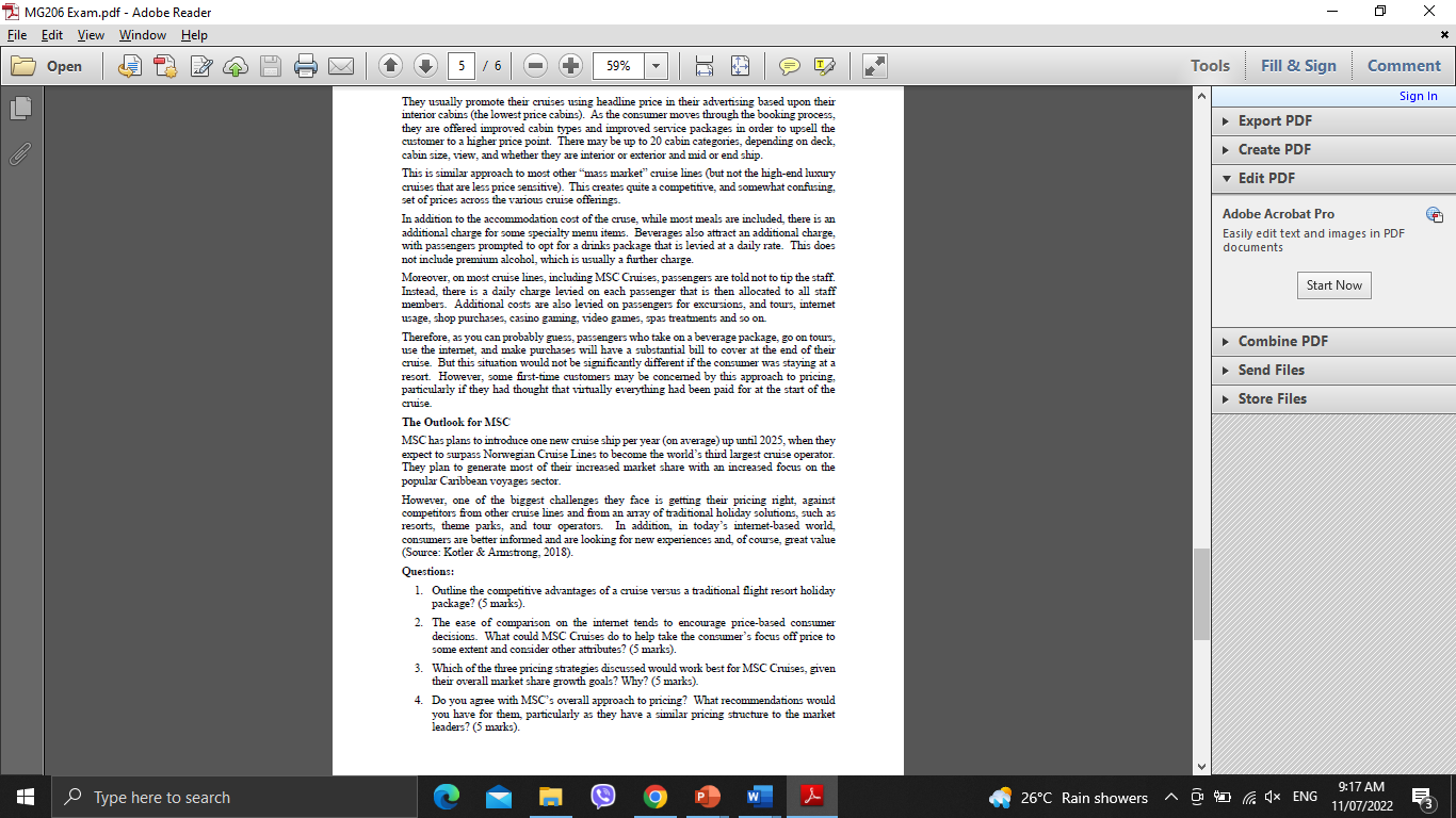 MG206 Exam.pdf - Adobe Reader File Edit View
