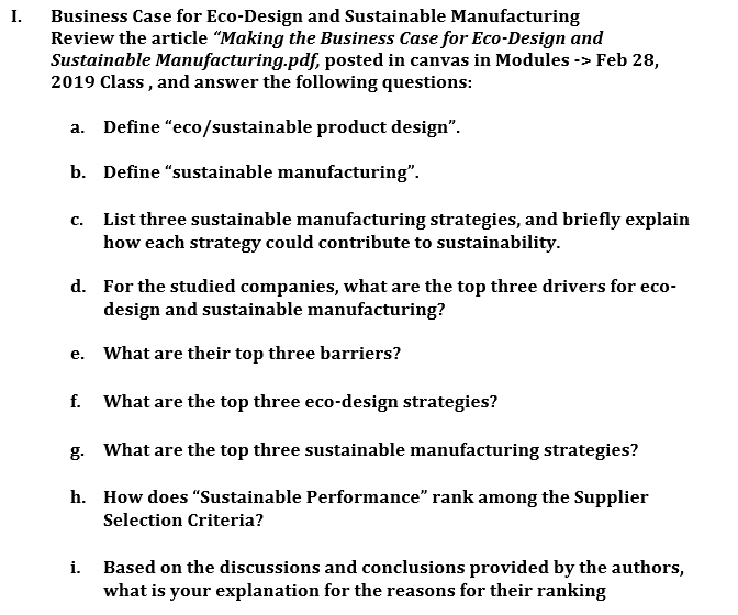 from part d to end please 1. Business Case for