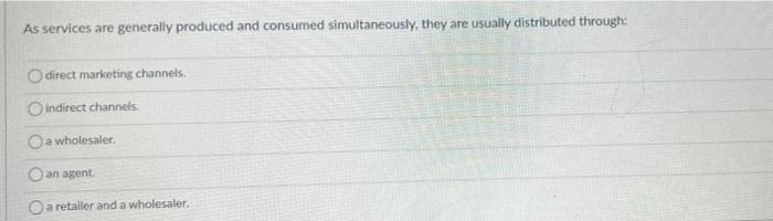 As services are generally produced and consumed