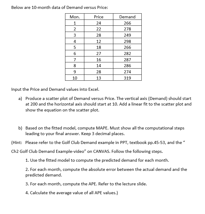 PLEASE SHOW FORMUALS FOR SPREADSHEET Below are