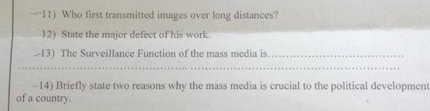 11. Who first transmitted images over long