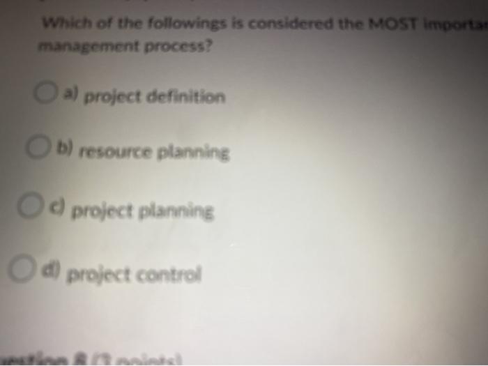 Which of the followings is considered the MOST