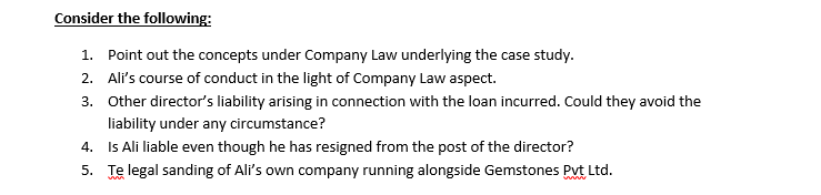 Case Study Company Law A private limited company,