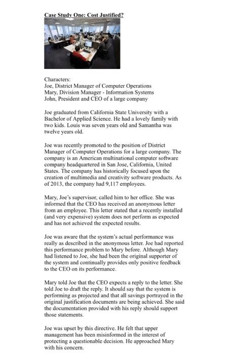 Answer the questions in the case study in your