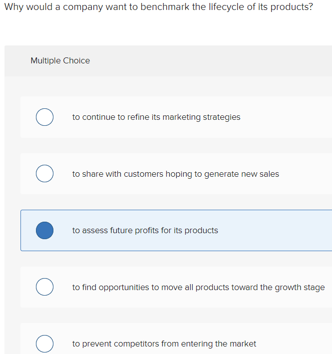 Why would a company want to benchmark the