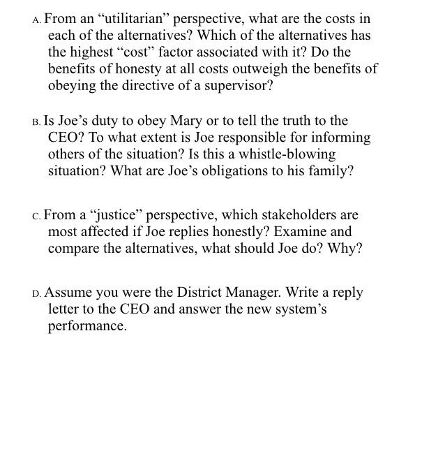 Answer the questions in the case study in your