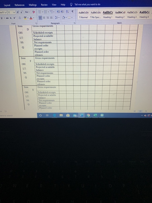 Paragraph Styles 3. One unit of A is made of two