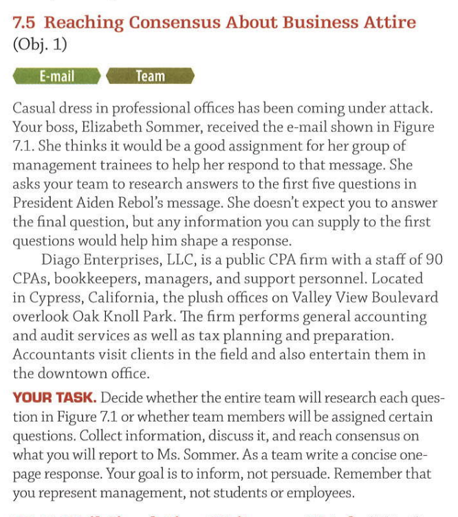 7.5 Reaching Consensus About Business Attire