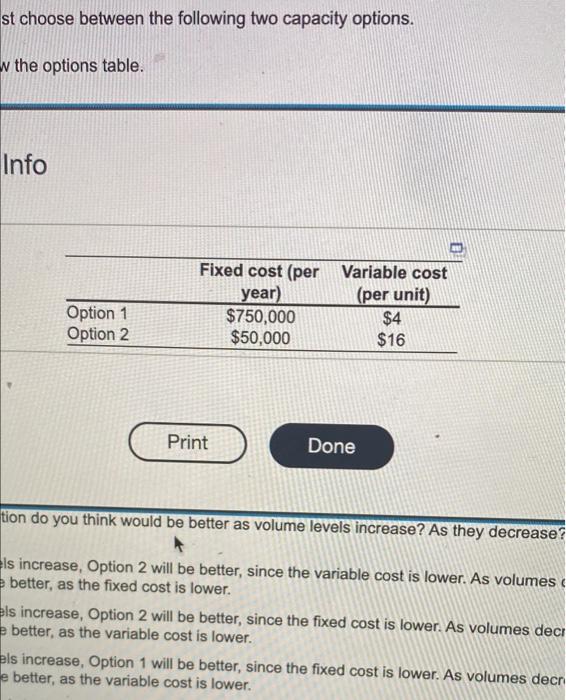 Arktec Manufacturing must choose between the