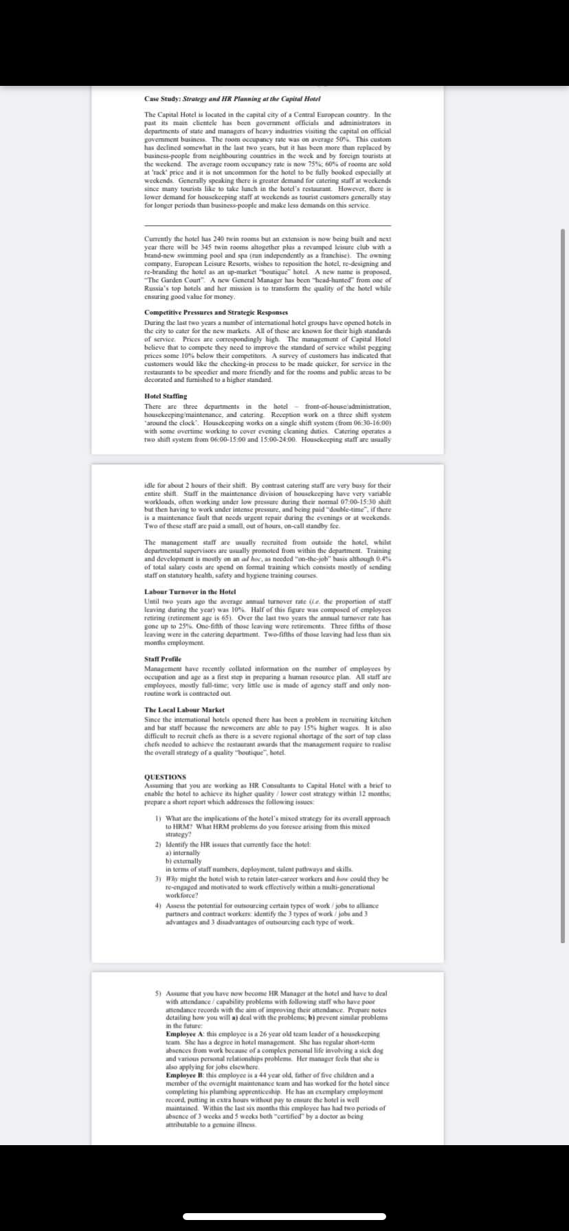 Case Study: Strategy and HR Planning at the