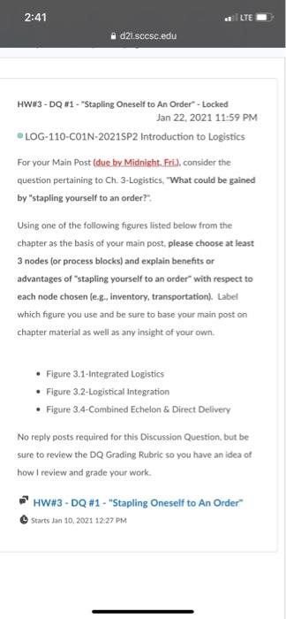 2:41 LTE d2.sccsc.edu HW#3 - DQ #1 - "Stapling