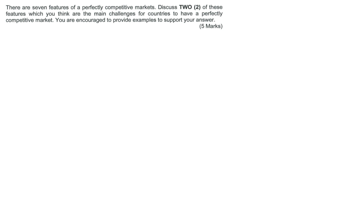 There are seven features of a perfectly