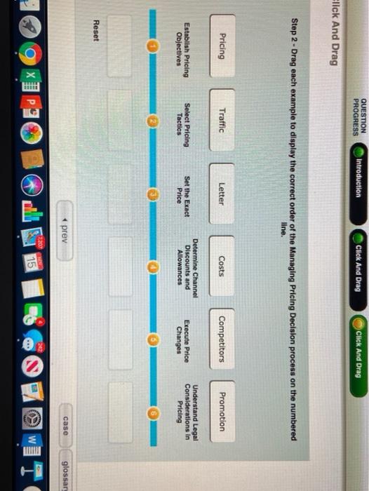 QUESTION PROGRESS Introduction Click And Drag