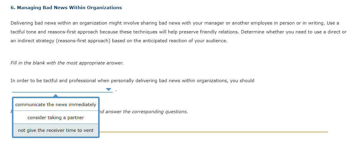 6. Managing Bad News Within Organizations