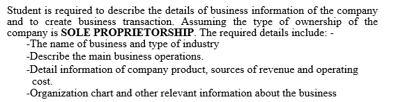 Student is required to describe the details of