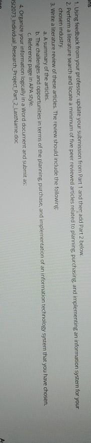 perform a literature serch and locate a minimum