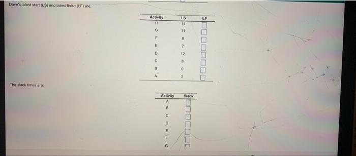 please solve steps a-c what are the activities on