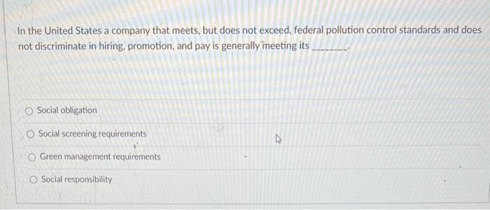 In the United States a company that meets, but