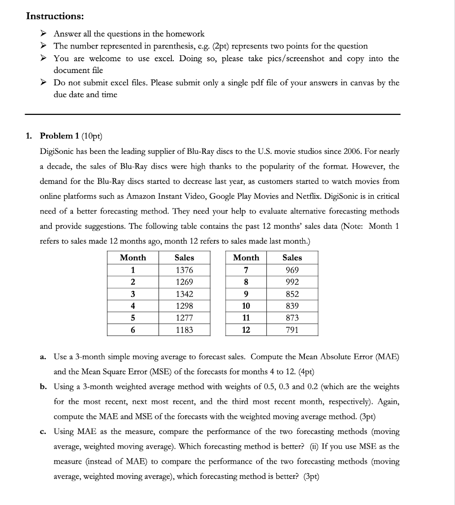 Instructions: Answer all the questions in the