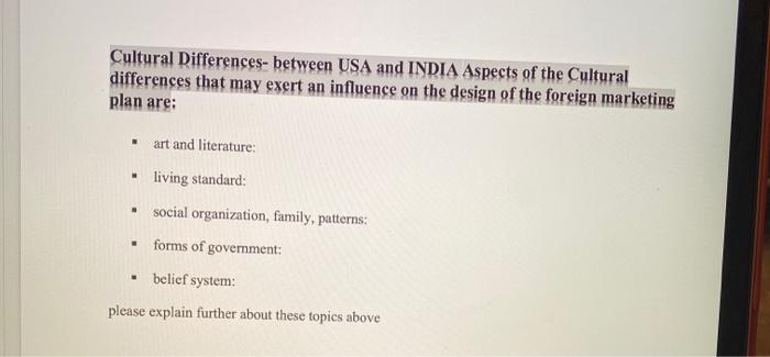 please explain further about these dots Cultural