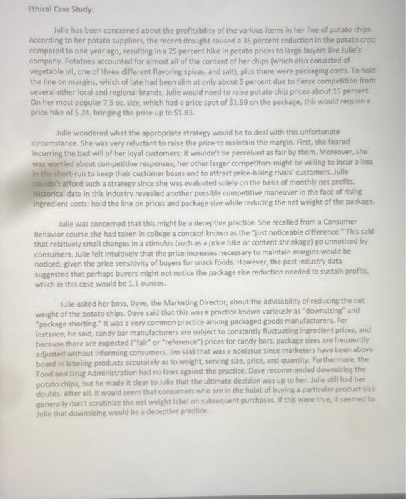 TASKS: Being a part of an ethically responsible