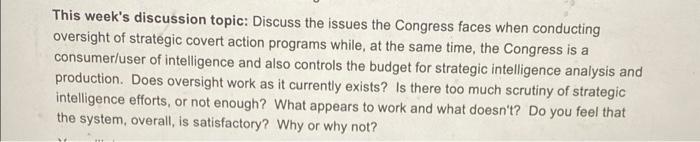 must be 250 words. no direct quotes This week's