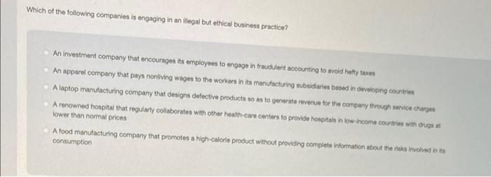 please answer both questions Which of the