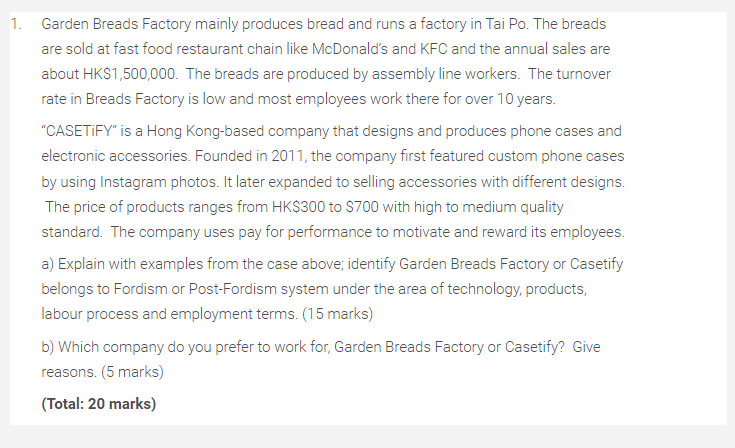 1. Garden Breads Factory mainly produces bread