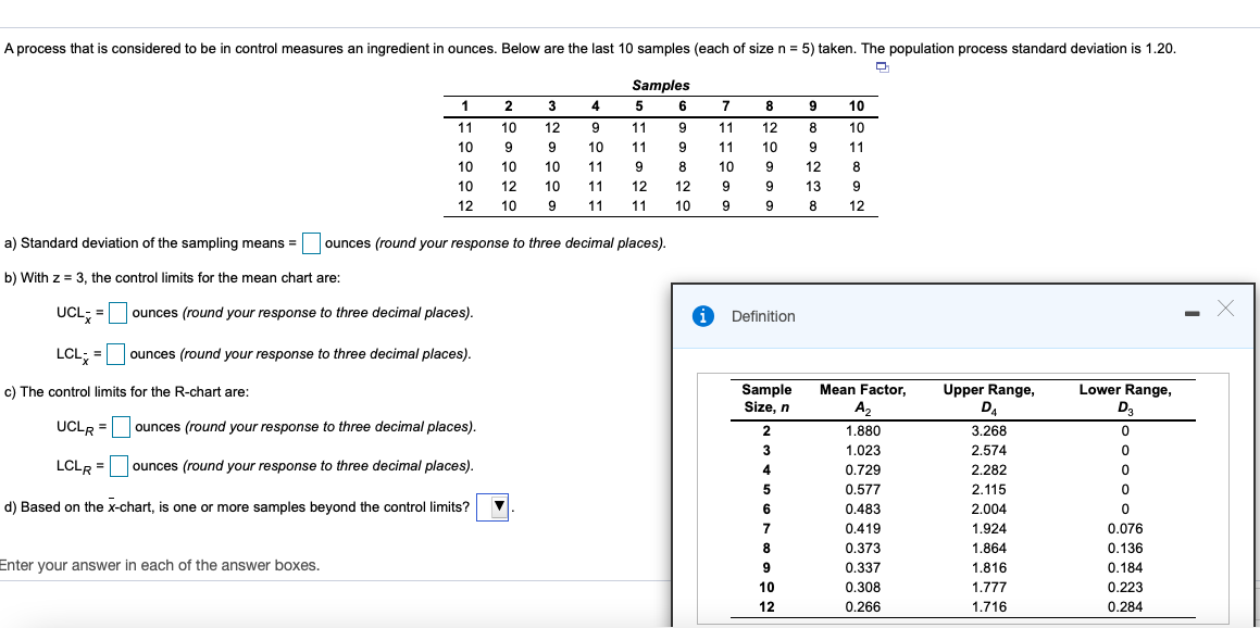 A process that is considered to be in control