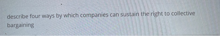 describe four ways by which companies can sustain